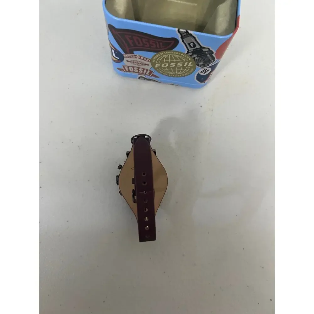 Fossil ES4114 Burgundy Leather Chronograph Watch